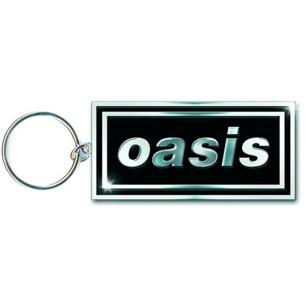 Oasis - Logo Schlüsselring - Schwarz/Silberfarben